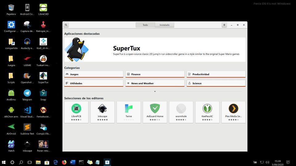 Tienda de snaps, instala software fácilmente.
